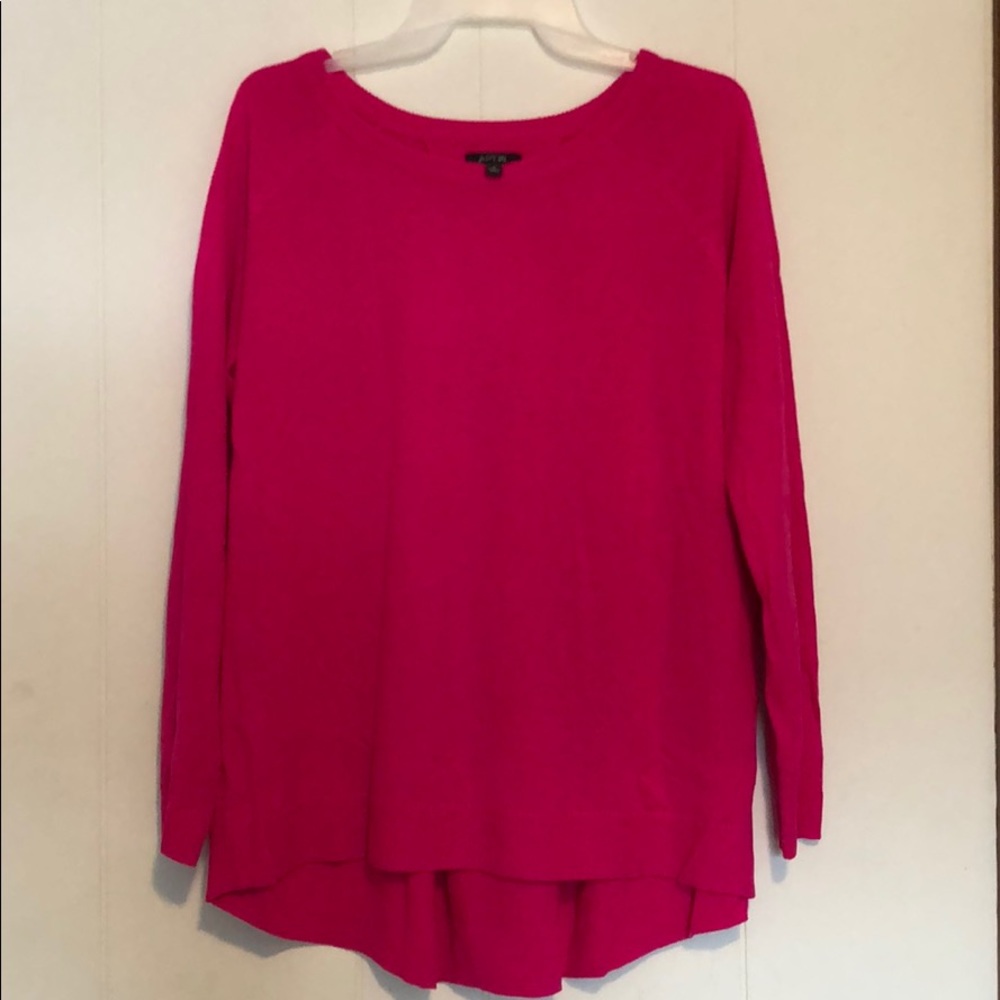 Bright pink, high-low, Apt. 9 sweater.
